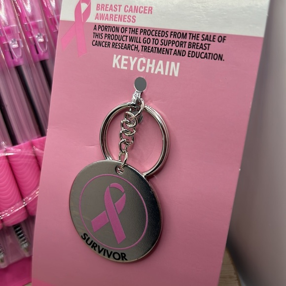 Breast Cancer Bundle: 10 Pens & 1 Keychain “Survivor” - Picture 2 of 4